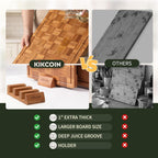 Extra Large Bamboo Cutting Board, Wood Cutting Boards for Kitchen