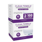 Sensitive Skin Clean Towels® XL, Ultra-Soft Disposable Face Dry Wipes Infused with Aloe & Glycerin, XL - 1 Pack (50 Count)
