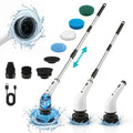 Durable Wireless Electric Spin Scrubber with Charging Station, Powerful Motor, IPX7 Wet-Safe Full-Body Moisture Resistance, 4 Replaceable Heads, 3 Adjustable Extension Rods, Dual-Speed Control, Handle, for Bathroom & Specialty Kitchen Home Essentials
