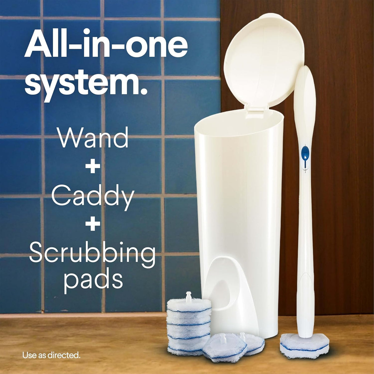 Toiletwand Toilet Cleaning Kit, 1 Starter Kit with 16 Refill Heads