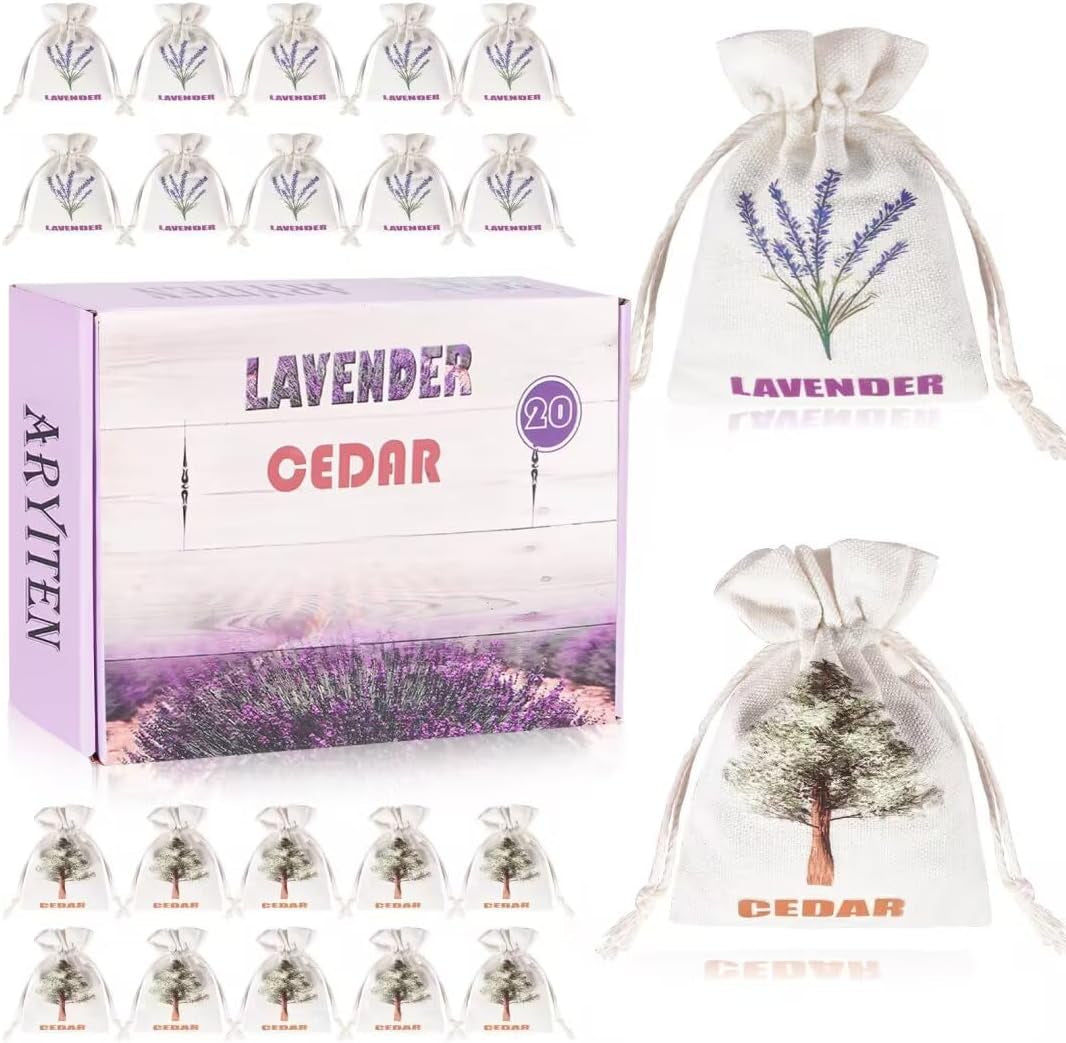 26 Cedar & Lavender Sachets for Closet, Clothes Storage
