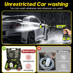 SEESE Cordless Pressure Washer Gun, 1000 PSI Portable Electric Washer for Vehicle, Driveway & Deck - Ergonomic Handle Design with 30Min Runtime & 6-In-1 Nozzle