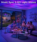 Uplighter LED Floor Lamp | RGB & Water Ripple Dynamic, Warm Cool White Light Standing Lamp with Remote Control, 3000K-6000K, Color-Changing Lighting for Living Room, Bedroom and Gaming Room