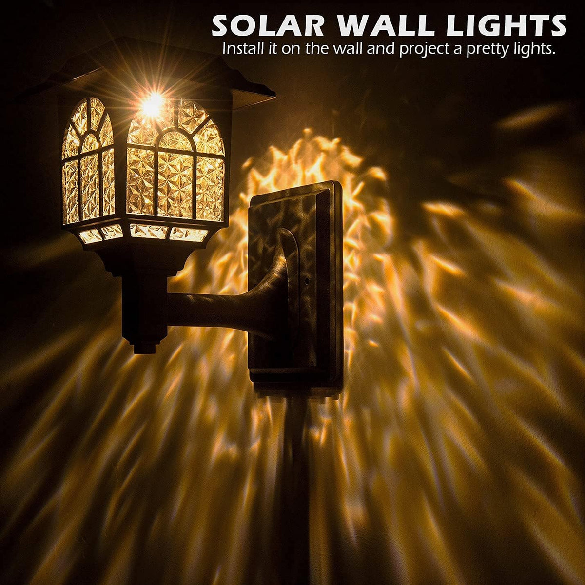 Illuminate Your Outdoors with Solar Fence Lights - 2 Pack of Waterproof LED Lanterns for Garden, Patio, and Yard