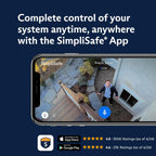 Simplisafe 11 Piece Wireless Home Security System Gen 3 with Wireless Indoor HD Camera - Optional 24/7 Professional Monitoring - No Contract - Compatible with Alexa and Google Assistant,White