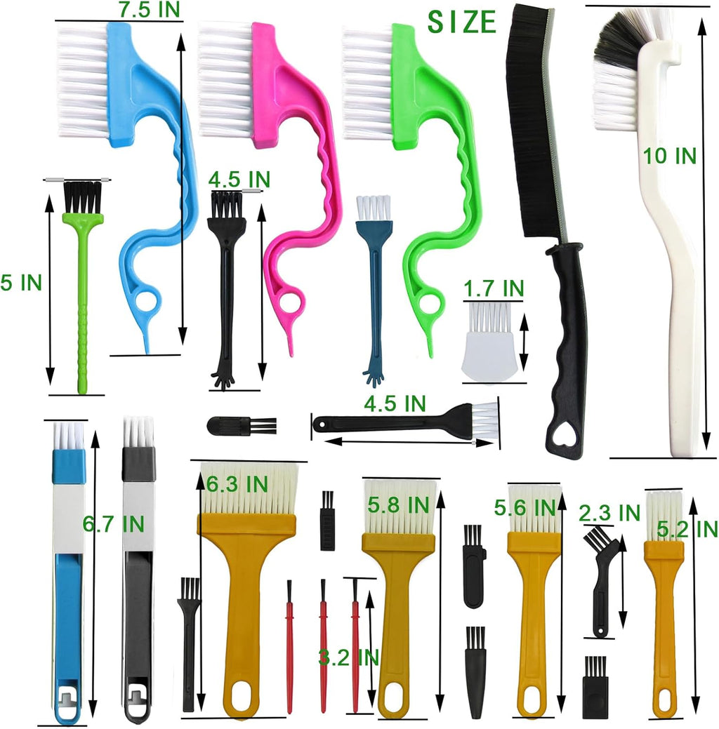 26Pcs Small Cleaning Brush, Crevice Cleaning Brushes for Small Spaces