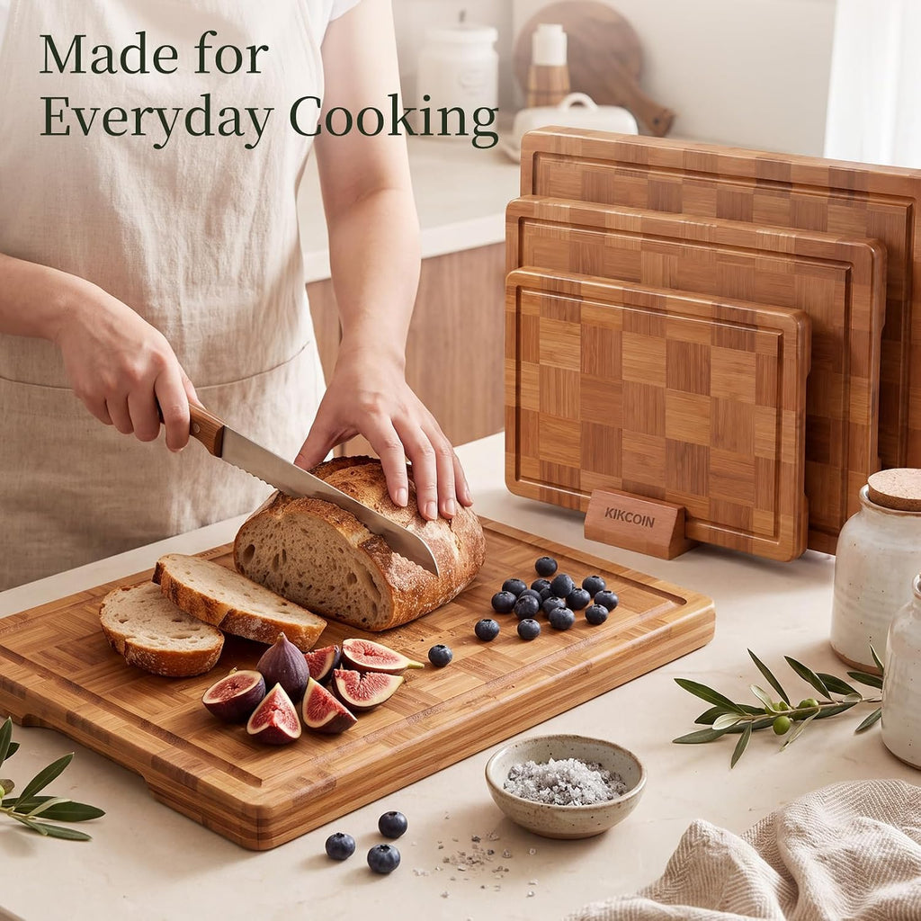 Extra Large Bamboo Cutting Board, Wood Cutting Boards for Kitchen