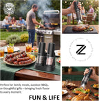 Electric Rechargeable Salt and Pepper Grinder Set,Automatic Pepper Mill Grinder with USB C Charging Dock,Upgraded 95Ml Large Capacity,Adjustable Coarseness,Led Light,High-End Black
