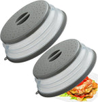 Microwave Splatter Cover Vented for Food, Splatter Guard & Colander Kitchen Gadget for Fruit Vegetables Microwave Plate Cover with Hook Hole,Dishwasher-Safe,Bpa-Free Silicone & Plastic (1 Pack)