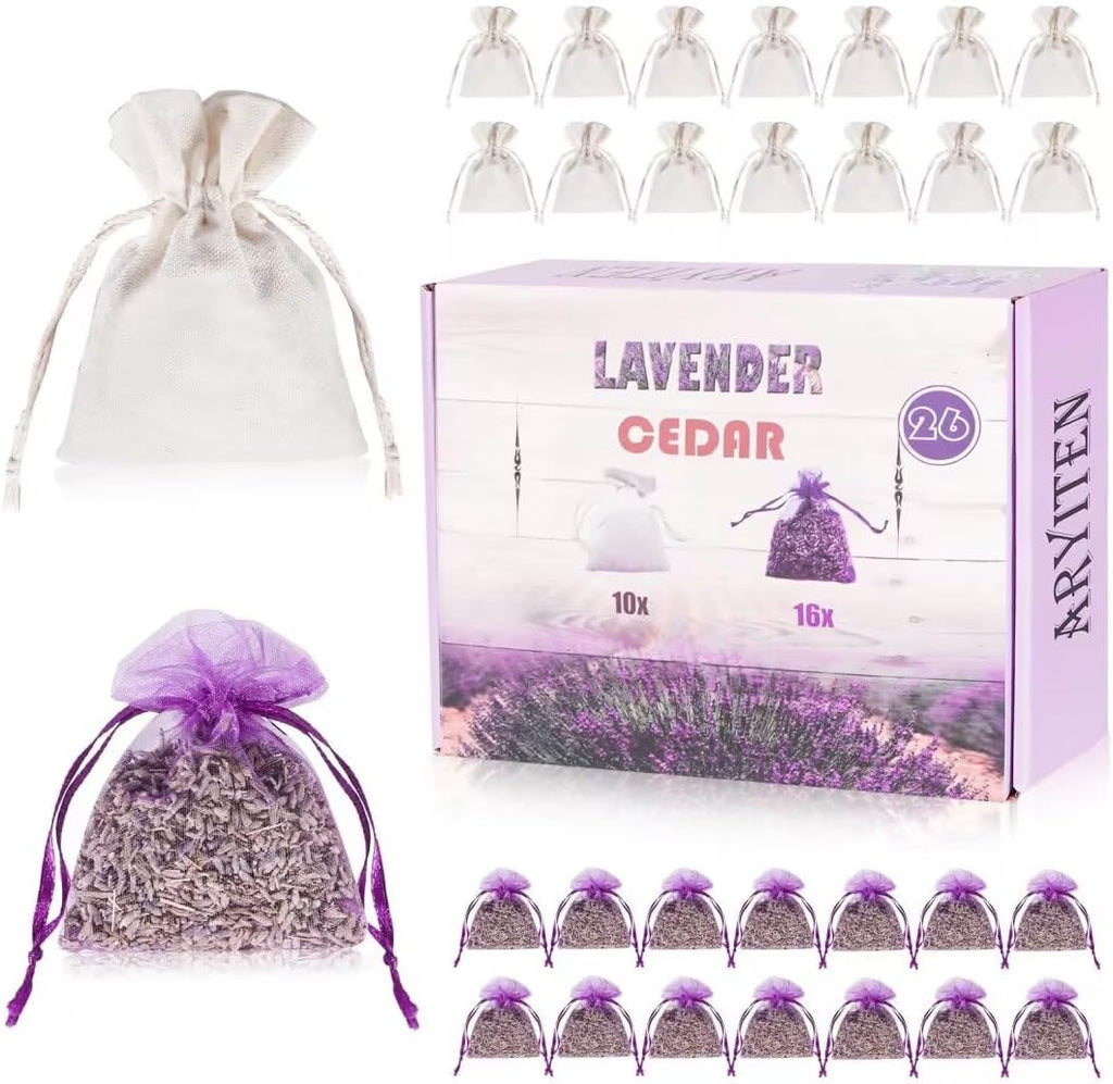 26 Cedar & Lavender Sachets for Closet, Clothes Storage