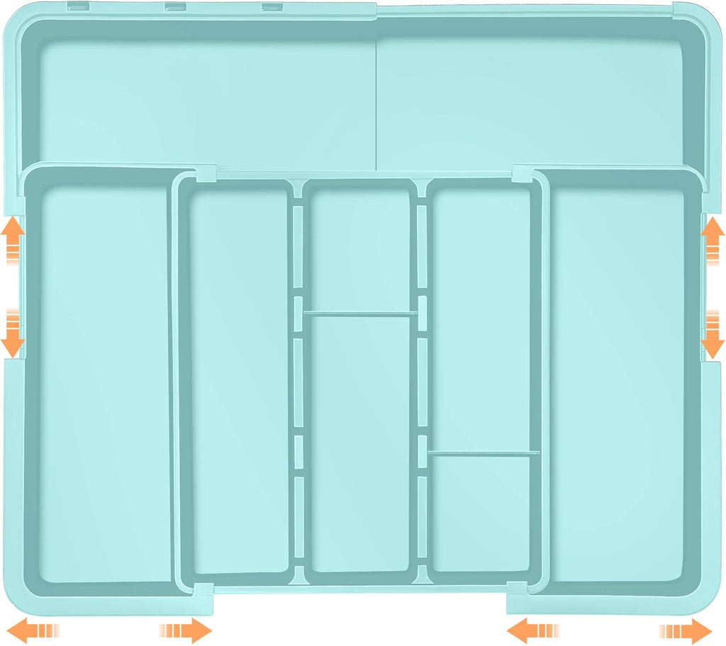Large Kitchen Utensil Drawer Organizer Expandable Silverware Tray
