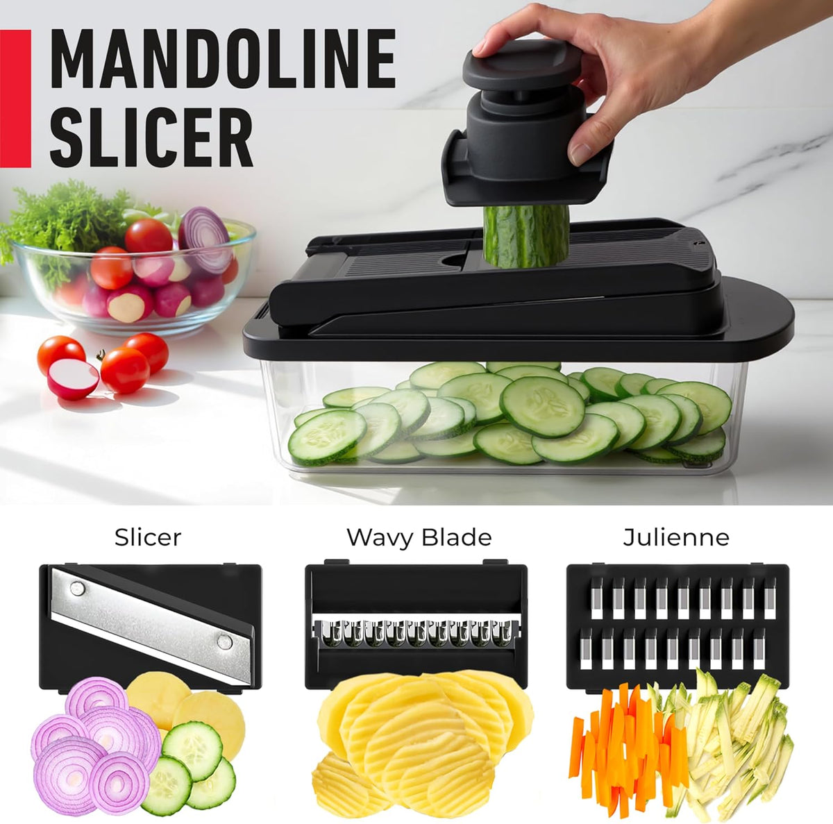 Pro-Series 10-In-1, 8 Vegetable Chopper & Mandoline Slicer