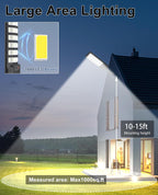 Solar Street Lights, Solar Security Flood Lights, 2 Pack
