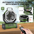 30000Mah Camping Fan with LED Lantern, Rechargeable Battery Fan