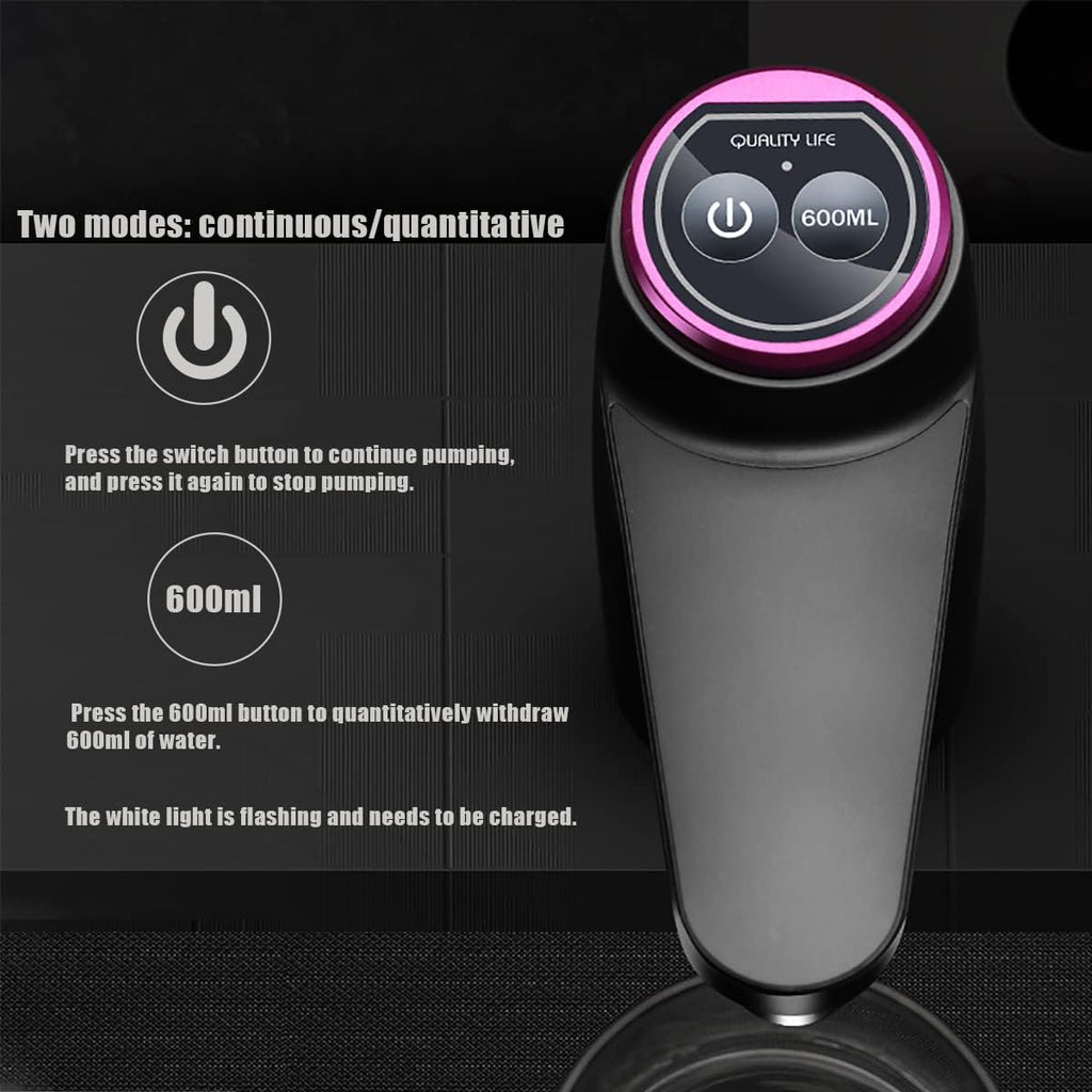 Water Dispenser for 5 Gallon Bottle, Portable Water Cooler Dispenser,Universal Water Dispenser for 2.5、3 and 5 Gallon Bottles USB Charging Water Pump