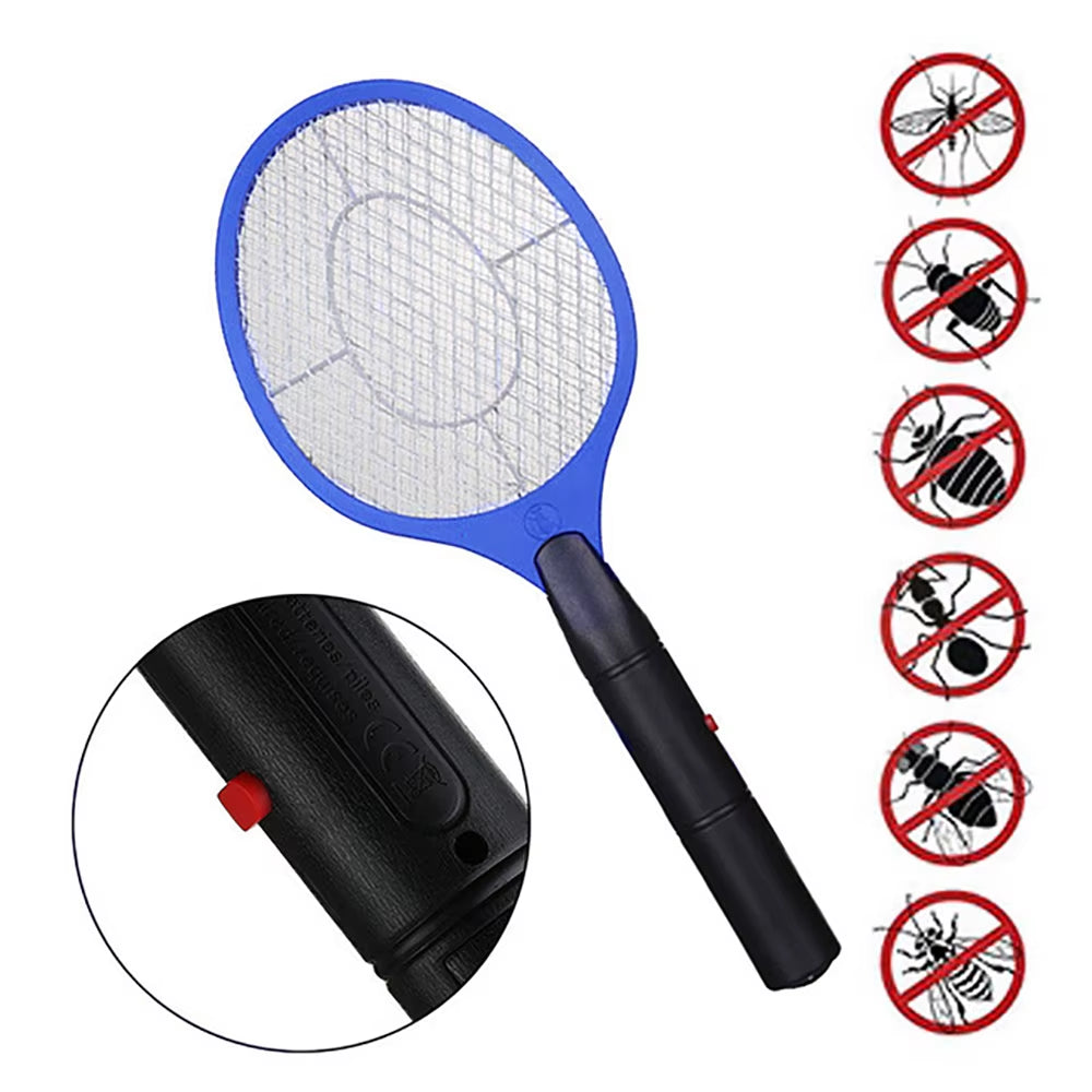 Electric Fly Insect Bug Zapper Bat Handheld Insect Fly Swatter Racket Portable Mosquitos Killer Pest Control for Bedroom Insects