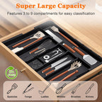 Large Kitchen Utensil Drawer Organizer Expandable Silverware Tray
