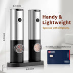 Electric Pepper Powder Grinder USB Rechargeable Salt Pepper Grinder with Adjustable Roughness Freshly Ground Pepper Kitchen Tool