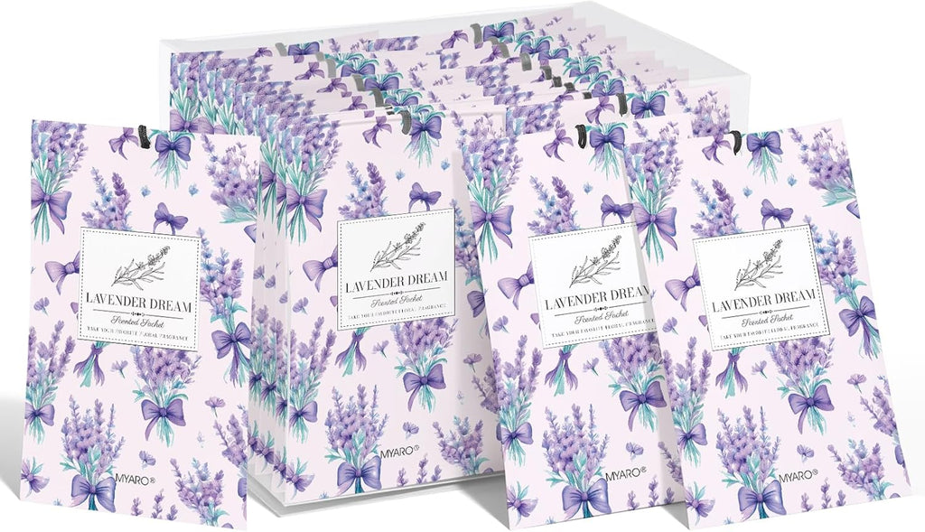 12 Pack Fresh Linen Scented Sachets, Closet Deodorizer Car Freshener