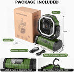 30000Mah Camping Fan with LED Lantern, Rechargeable Battery Fan