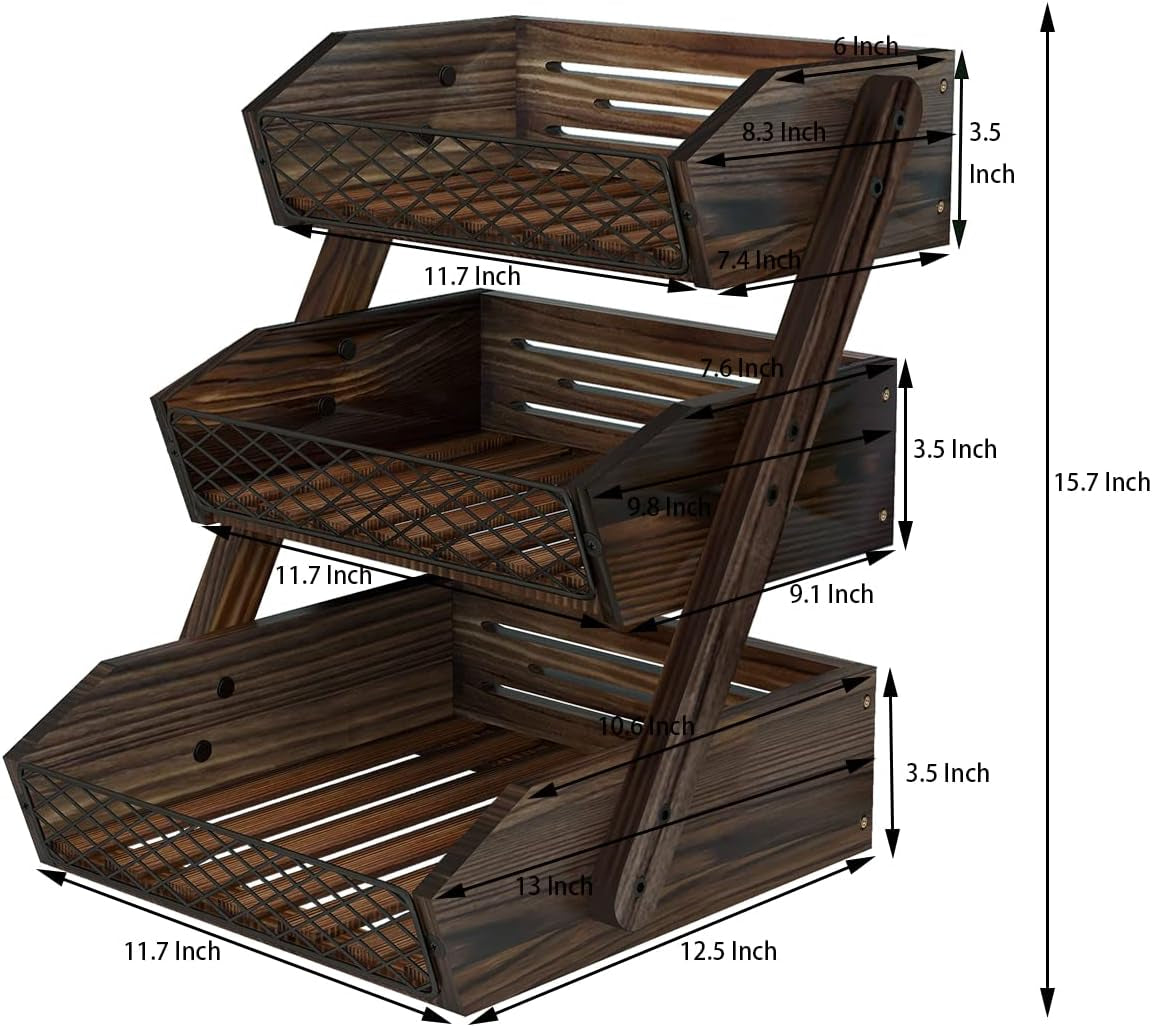 Fruit Basket for Kitchen Counter Organizer,Fruit Bowl Stand Storage
