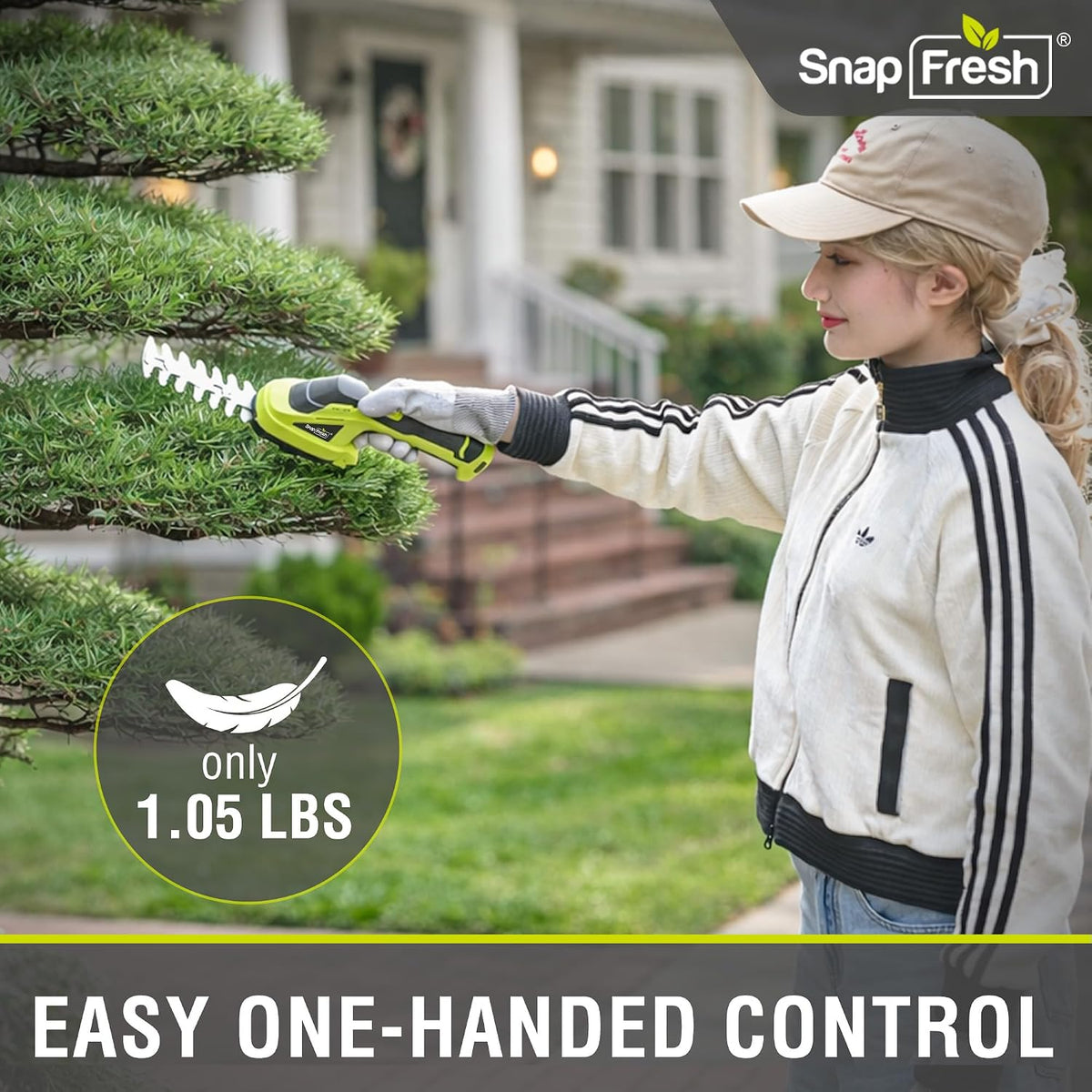 Cordless Grass Shear Bush Trimmer, 2 in 1 Handheld Hedge Trimmer(0.31"), 7.2V Electric Grass Trimmers, Lightweight Shrubbery Trimmers Battery & Charger Included, Shrub Trimmer for Garden