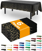 Thanksgiving Tablecloths 6 Pack, 54 X 108 Inch, Pumpkin Harvest