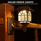 Illuminate Your Outdoors with Solar Fence Lights - 2 Pack of Waterproof LED Lanterns for Garden, Patio, and Yard
