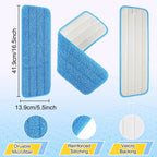 8 Pack 16.5 Inch Reusable Mop Pads Microfiber Spray Mop Replacement Heads for Wet/Dry Mops Compatible with Bona Floor Care System