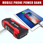 Power Up Your Adventures: 28000mAh 600A Portable Car Jump Starter with LED Flashlight
