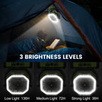 30000Mah Camping Fan with LED Lantern, Rechargeable Battery Fan
