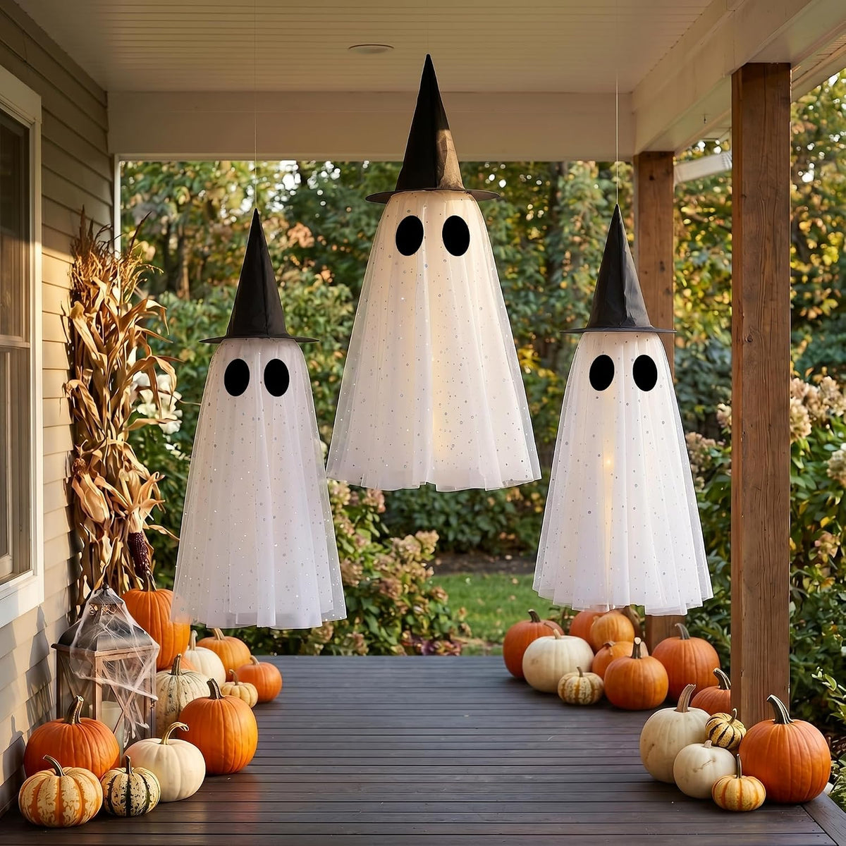 Halloween Ghost Decor Outdoor, Halloween Hanging Ghost Decorations