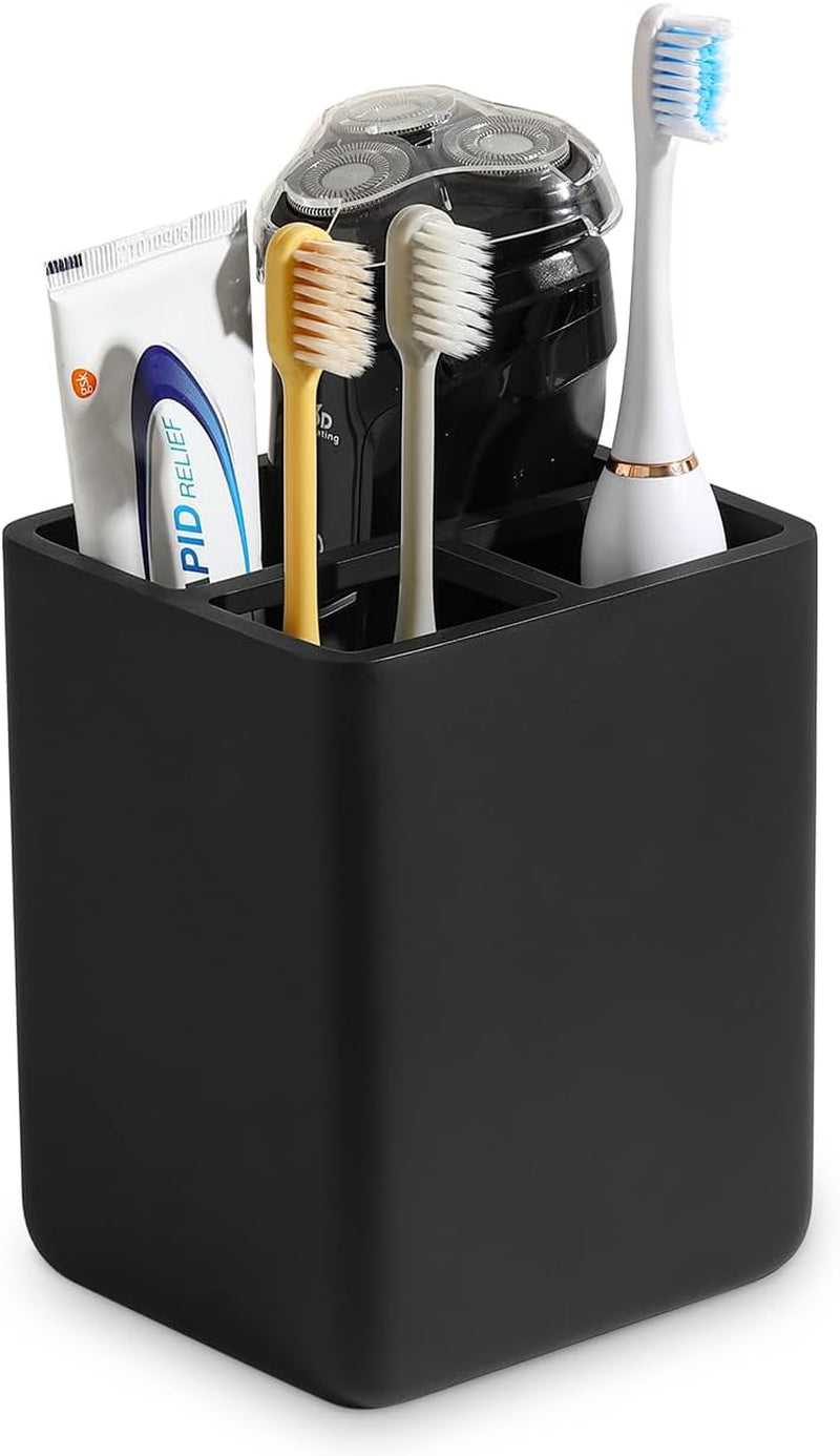 Bathroom Counter Organizer, 5 Slots, Gravel White