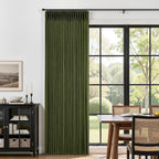 Pinch Pleated Linen Curtains 90 Inches Long Semi Sheer 2 Panels Natural