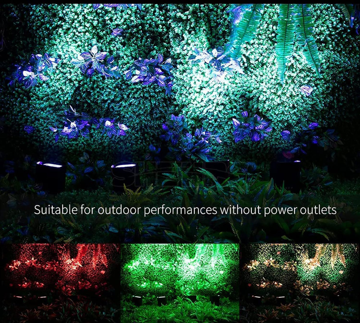 Rechargeable Wireless Stage Light, 6X18W Par Can Lights, 4 Pack