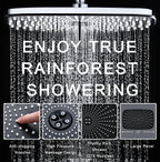 Rain Shower Head with Handheld Showerhead, Chrome 1.8GPM 460311