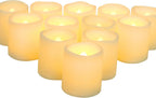 Battery Operated Flameless LED Votive Candles Warm White Light 6 Pack