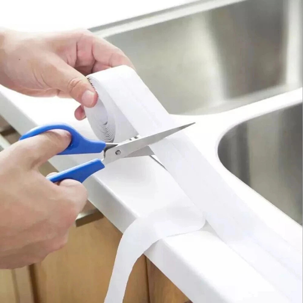 1Pc Bathroom Waterproof Wall Stickers Sealing Tapes PVC Adhesive Sealing Strips Sink Edge Tape Kitchen Bathroom Accessories
