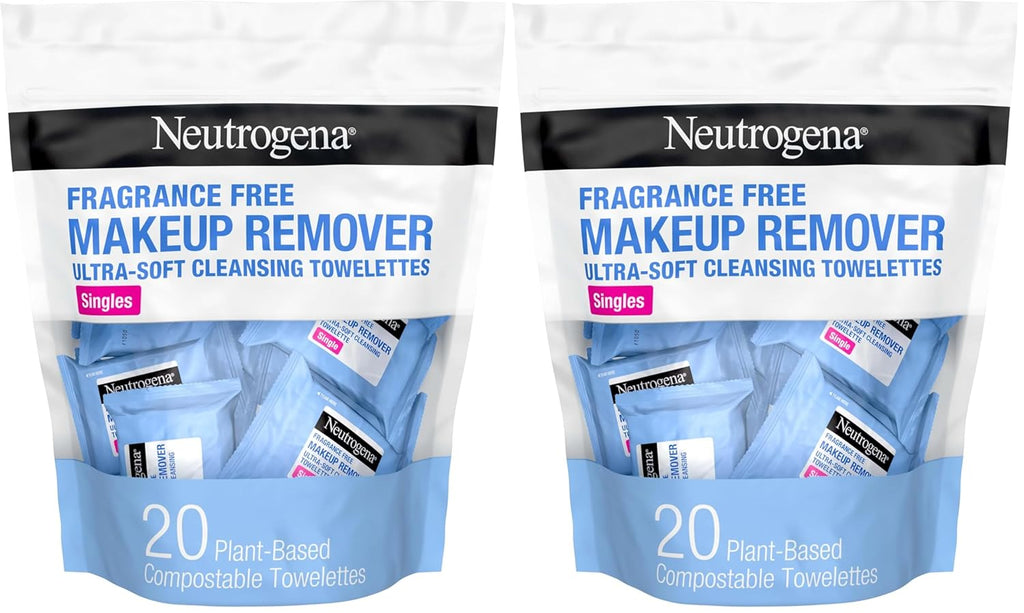 Makeup Remover Towelettes, Daily Single Face Towelettes, 20 Ct