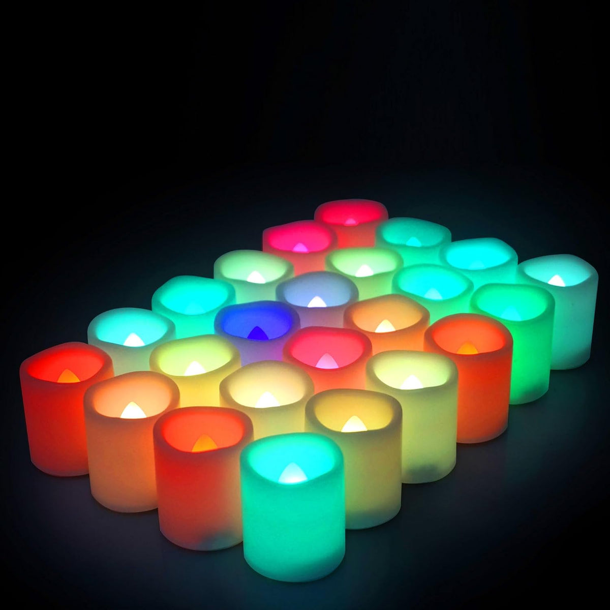 Battery Operated Flameless LED Votive Candles Warm White Light 6 Pack