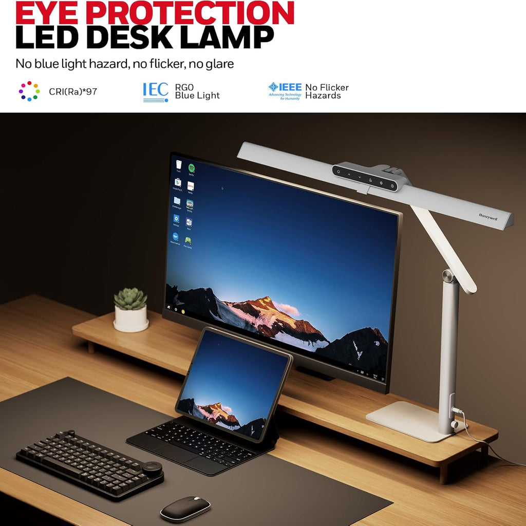 Transform Your Workspace with the HJ1WT 1200LM Dimmable LED Desk Lamp - Perfect for Any Task!