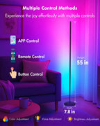 Corner Floor Lamp, Smart RGB LED Corner Lamps for Living Room
