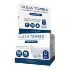 Sensitive Skin Clean Towels® XL, Ultra-Soft Disposable Face Dry Wipes Infused with Aloe & Glycerin, XL - 1 Pack (50 Count)