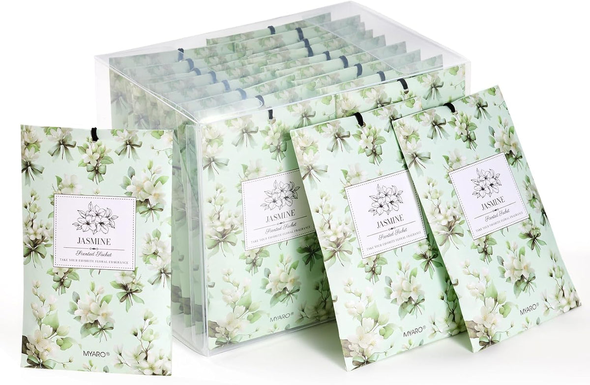 12 Pack Fresh Linen Scented Sachets, Closet Deodorizer Car Freshener