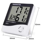 LED Thermometer Thermo-Hygrometer Multifunction Electronic Clock Temperature Humidity Meter Weather Station for Home with Alarm