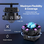 Moving Head DJ Lights,120W RGBW DJ Stage Lighting，6 Arms Party Light,Changing Glowing Magic Ball Effect Light, Red Green Starry, White Amber Strobe,Support DMX-512 Remote for Party Bar Disco Club DJ