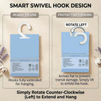 Closet Air Freshener with Hanging Retractable Hook, 12 Fresh Linen Sachets