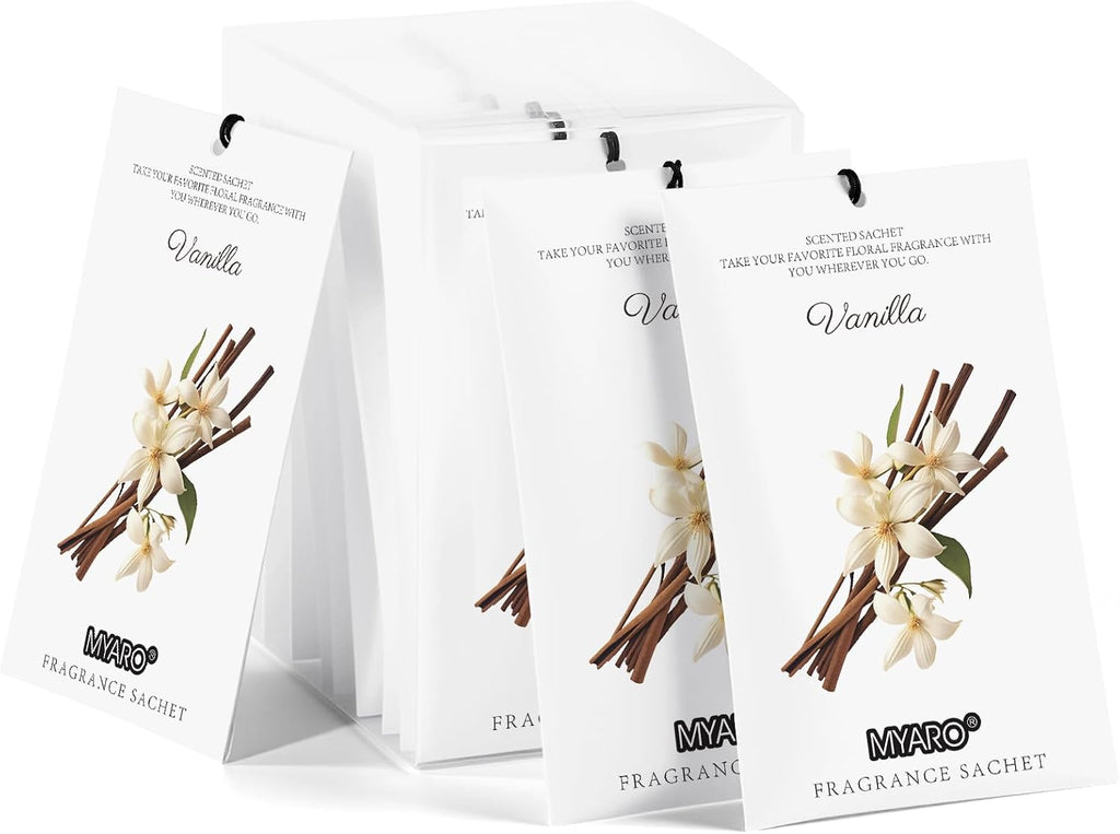 12 Pack Fresh Linen Scented Sachets, Closet Deodorizer Car Freshener
