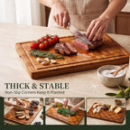 Extra Large Bamboo Cutting Board, Wood Cutting Boards for Kitchen