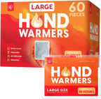 Hand Warmers, Regular/Large/Jumbo, 30/60 Individual Warmers, Regular/Adhesive Body Warmers up to 10/12/18 Hours Disposable Handwarmer Bulk for Hot Hands Feet Chest Back, Tsa-Approved, Camping